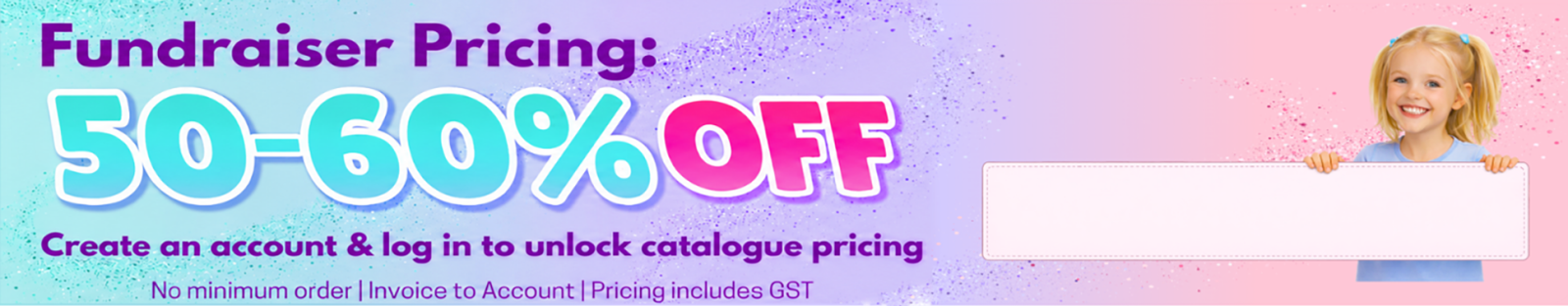Fundraiser Pricing 50–60% Off
