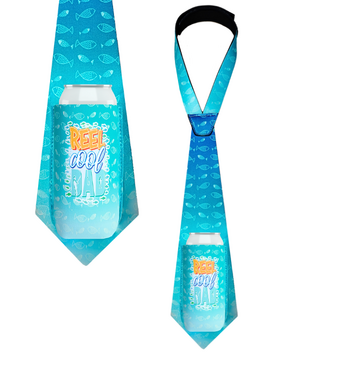 Reel Cool Dad Stubby Holder Neck Tie