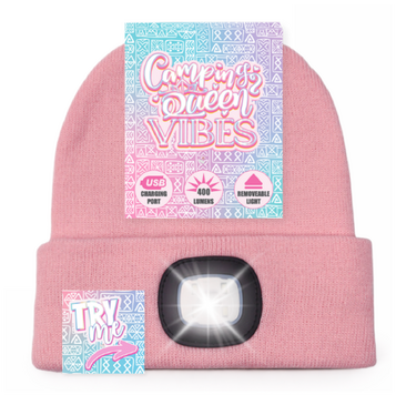 Camping Queen Beanie (Pink)
