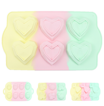 Rainbow Silicone Baking Moulds