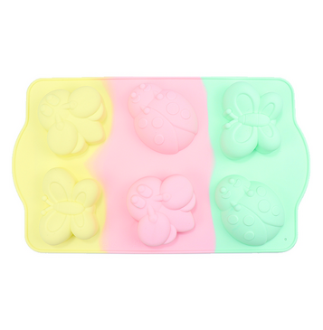 Rainbow Silicone Baking Moulds