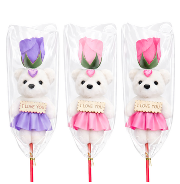 Rose Soap with Teddy