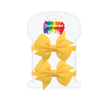 Mini Twin Pinwheels (Yellow Hair Tie)