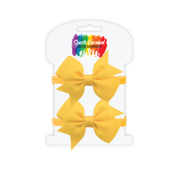 Mini Twin Pinwheels (Yellow Hair Tie)