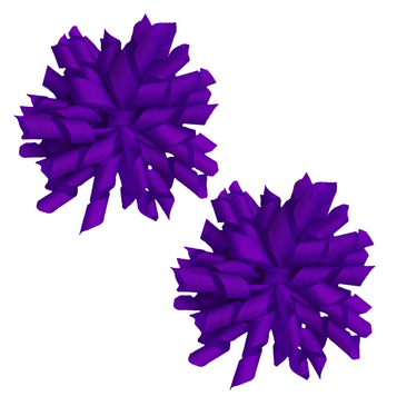 Mini Korker Pigtail (Purple Clip)