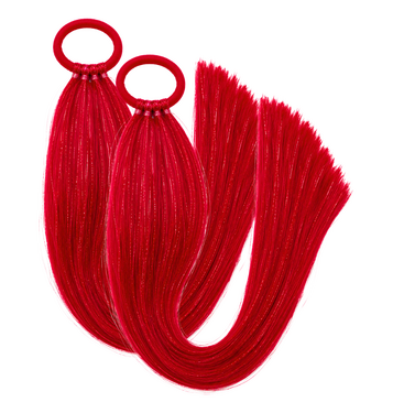 Tinsel Sports Carnival Pigtail Set (Red)