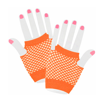 Fishnet Gloves (Orange)