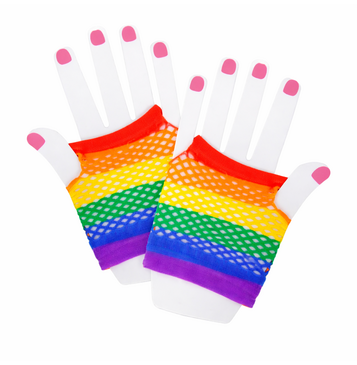 Fishnet Gloves (Rainbow)