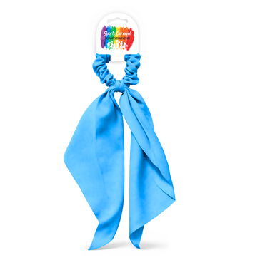 Aqua Scarf Scrunchie