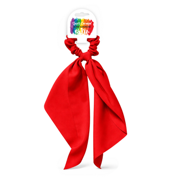Red Scarf Scrunchie